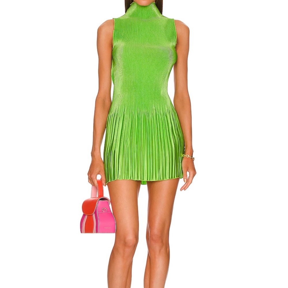 Soiree Gisele Mini Dress in Neon Lime